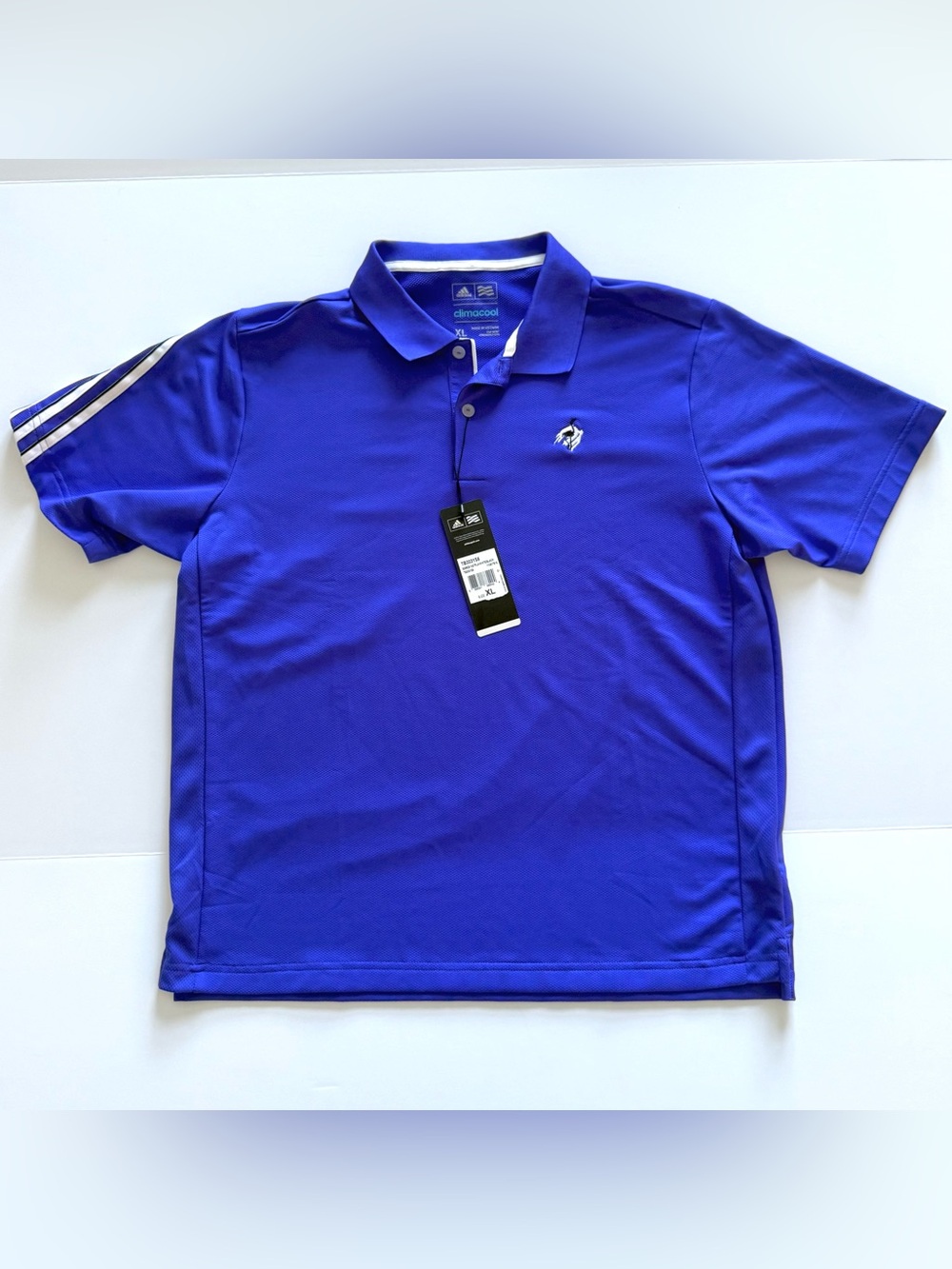 Adidas ClimaCool Junior XL Blue Golf Polo Shirt NWT